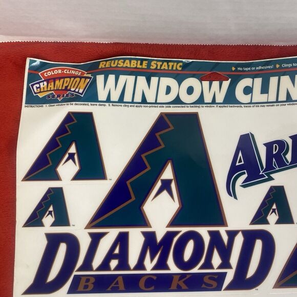 Arizona Diamondbacks Retro Reusable Static Cling Decals Baseball MLB Licensed - Picture 2 of 12